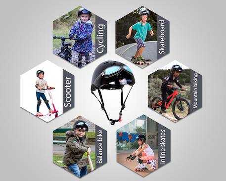 Casque enfant black goggle medium Noir 3 - vertbaudet enfant 