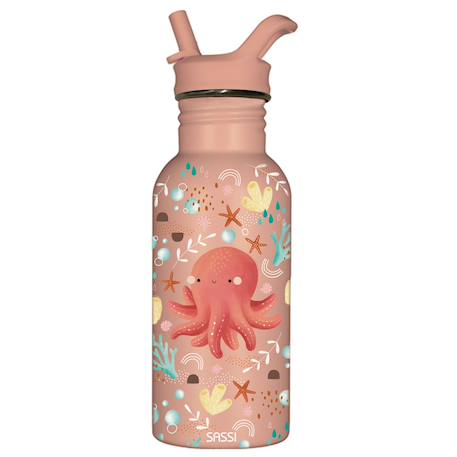 Bouteille en inox slurpy la pieuvre 500 ml Rose 1 - vertbaudet enfant 
