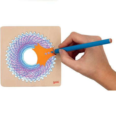 Spirographe en bois Beige 3 - vertbaudet enfant 