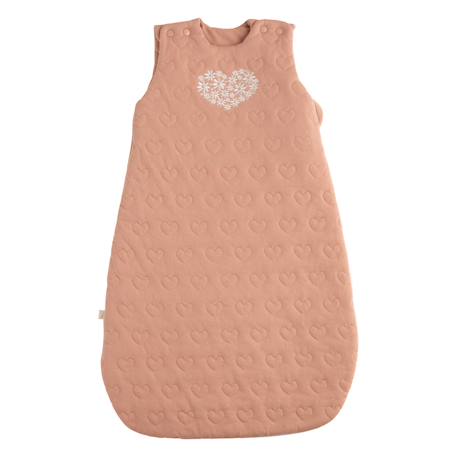 Gigoteuse douillette bébé en coton matelassé - petit coeur Beige+Rose 5 - vertbaudet enfant 