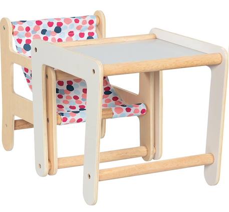 Chaise haute poupée avec table 2 en 1 Beige 2 - vertbaudet enfant 