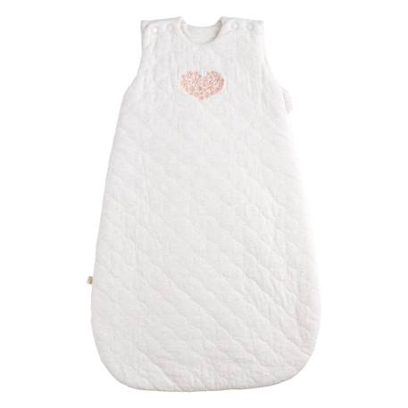 Gigoteuse douillette bébé en coton matelassé - petit coeur Beige+Rose 1 - vertbaudet enfant 