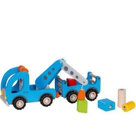 Camion grue avec remorque Bleu 2 - vertbaudet enfant 