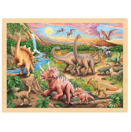 Puzzle la vallée des dinosaures Beige 2 - vertbaudet enfant 