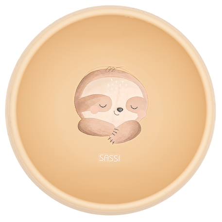 Bol en silicone gnawy le paresseux Beige 1 - vertbaudet enfant 