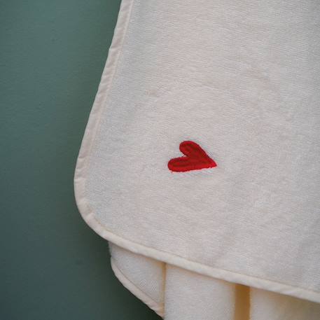 Cape de bain honey moon (75 x 75 cm) Blanc, jaune, rouge+Blanc, rouge 8 - vertbaudet enfant 