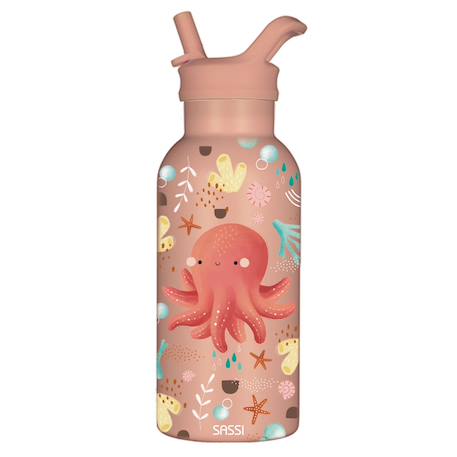 Bouteille isotherme slurpy la pieuvre 350 ml Rose 1 - vertbaudet enfant 