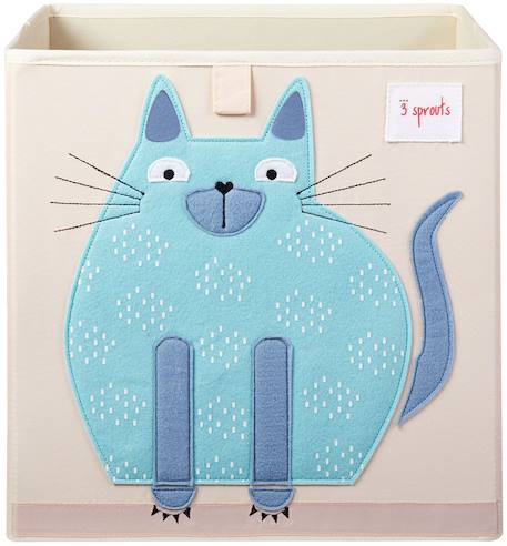 Cube de rangement chat Bleu 1 - vertbaudet enfant 