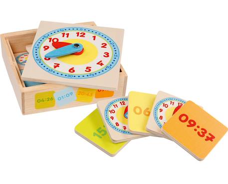 Apprendre à lire l'heure Beige 1 - vertbaudet enfant 