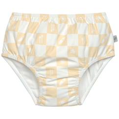 -Maillot de bain couche check pattern vanille et écru (25-36 mois)