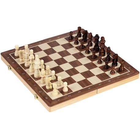 Jeu de dames et échecs magnétique Marron 1 - vertbaudet enfant 