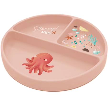 Assiette en silicone slurpy la pieuvre Rose 1 - vertbaudet enfant 