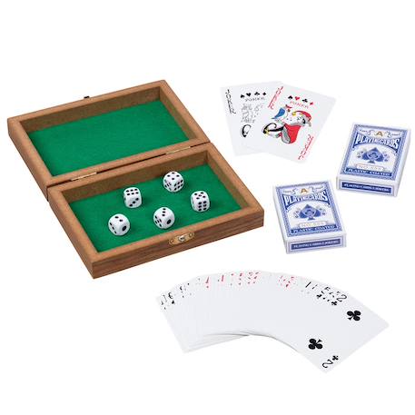 Coffret jeux de cartes et de dés Marron 1 - vertbaudet enfant 