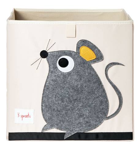 Cube de rangement souris Gris 1 - vertbaudet enfant 