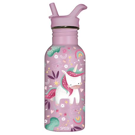 Bouteille en inox sparkly la licorne 500 ml Violet 1 - vertbaudet enfant 