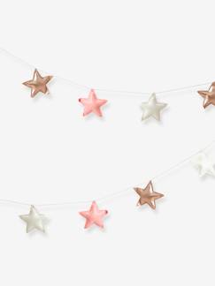 Linge de maison et décoration-Guirlande étoiles Magie rose