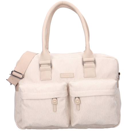 Sac à langer en velours côtelé sable Ecru 2 - vertbaudet enfant 