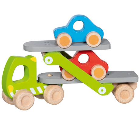 Camion porte-voitures avec 2 véhicules Vert 1 - vertbaudet enfant 