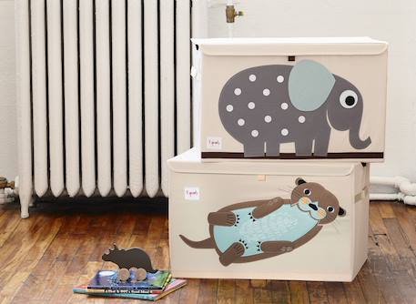 Coffre à jouets eléphant Gris 3 - vertbaudet enfant 