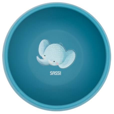 Bol en silicone chewy l'éléphant Bleu 1 - vertbaudet enfant 