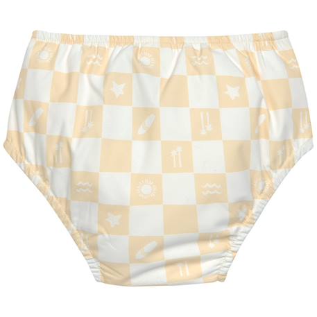 Maillot de bain couche check pattern vanille et écru (25-36 mois) Vanille, écru 2 - vertbaudet enfant 