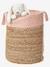 Panier de rangement en jute bicolore osier/rose 4 - vertbaudet enfant 