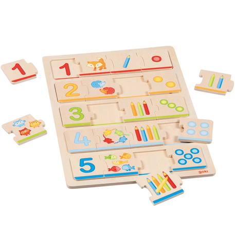 Puzzle apprendre à compter Beige 2 - vertbaudet enfant 