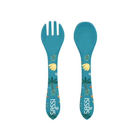 Couverts en silicone chewy l'éléphant Bleu 1 - vertbaudet enfant 