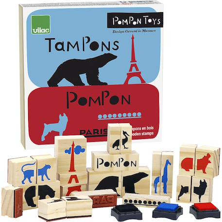 Coffret tampons pompon Beige 1 - vertbaudet enfant 