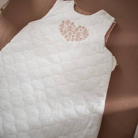 Gigoteuse douillette bébé en coton matelassé - petit coeur Beige+Rose 4 - vertbaudet enfant 