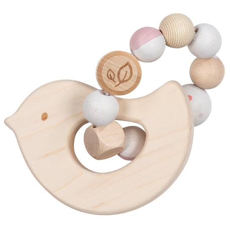 Hochet en bois flexible oiseau Beige 2 - vertbaudet enfant 