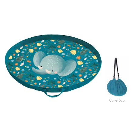 Sac pour tapis de jeu chewy l'éléphant Bleu 2 - vertbaudet enfant 