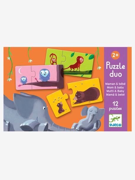 Puzzle duo Maman et Bébé multicolore 1 - vertbaudet enfant 