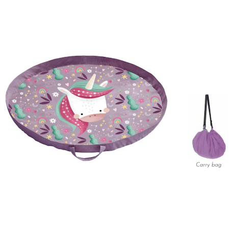 Sac pour tapis de jeu sparkly la licorne Violet 2 - vertbaudet enfant 