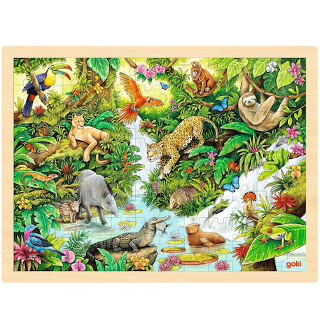 Puzzle dans la jungle Beige 1 - vertbaudet enfant 
