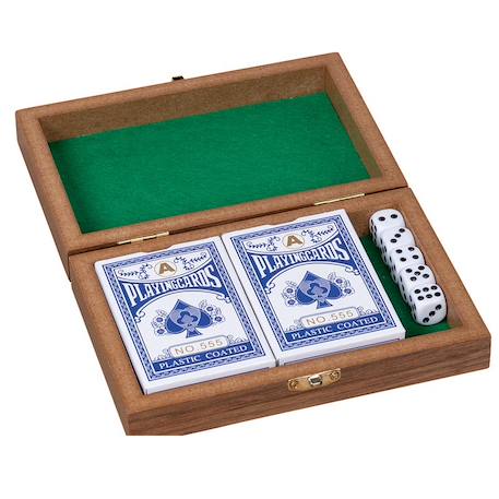 Coffret jeux de cartes et de dés Marron 2 - vertbaudet enfant 