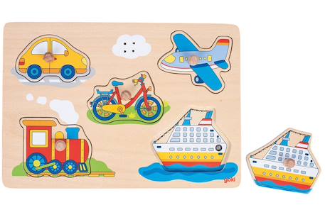 Puzzle sonore véhicules Beige 1 - vertbaudet enfant 