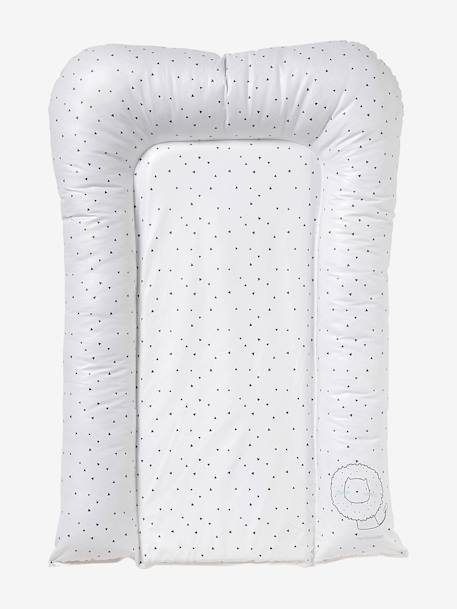 Matelas à langer Lionceau blanc imprimé+écru+vert de gris 5 - vertbaudet enfant 