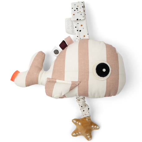 Peluche musicale à suspendre baleine rose wally Bleu, blanc, jaune+Rose, blanc, jaune 4 - vertbaudet enfant 