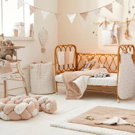 Cape de bain bambou + gant caramel forest (70 x 70 cm) Beige, écru+Vert 3 - vertbaudet enfant 