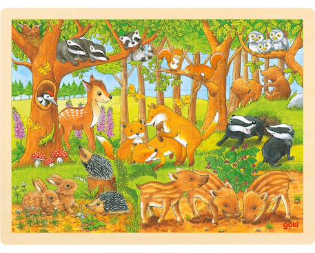 Puzzle bébés animaux de la forêt Beige 1 - vertbaudet enfant 