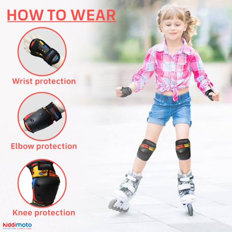 Set de protections enfant comic s Noir 2 - vertbaudet enfant 
