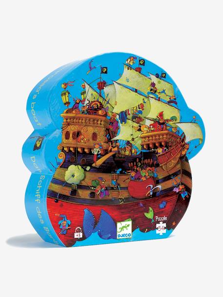 Puzzle Le bateau de Barberousse  54 pièces DJECO multicolore 1 - vertbaudet enfant 