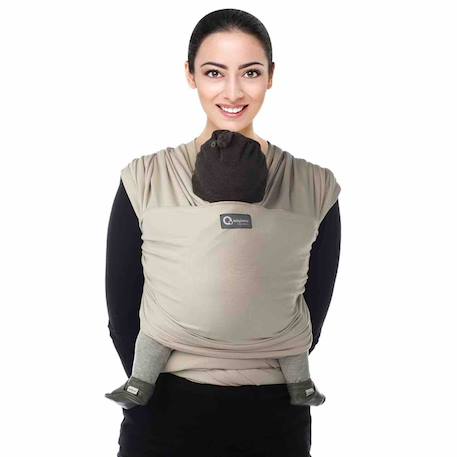 Écharpe de portage en coton biologique tricot slen Beige+Bleu+Chocolat+Gris clair+Rose clair+Taupe+Terracotta 1 - vertbaudet enfant 