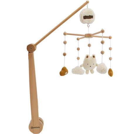 Mobile musical au fil de l'eau Beige, marron+Marron, bleu, rouge 1 - vertbaudet enfant 