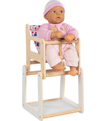 Chaise haute poupée avec table 2 en 1 Beige 3 - vertbaudet enfant 