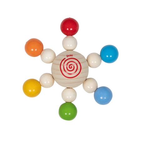 Hochet toupie de perles Beige 1 - vertbaudet enfant 