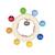 Hochet en bois arc-en-ciel Beige 1 - vertbaudet enfant 