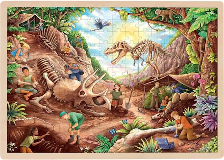 Puzzle fouille dinosaures Beige 1 - vertbaudet enfant 