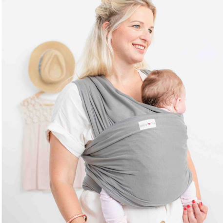 Écharpe de portage en coton biologique tricot slen Beige+Bleu+Chocolat+Gris clair+Rose clair+Taupe+Terracotta 25 - vertbaudet enfant 